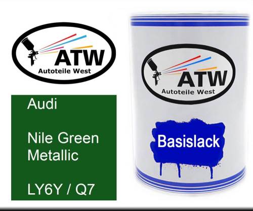 Audi, Nile Green Metallic, LY6Y / Q7: 500ml Lackdose, von ATW Autoteile West.